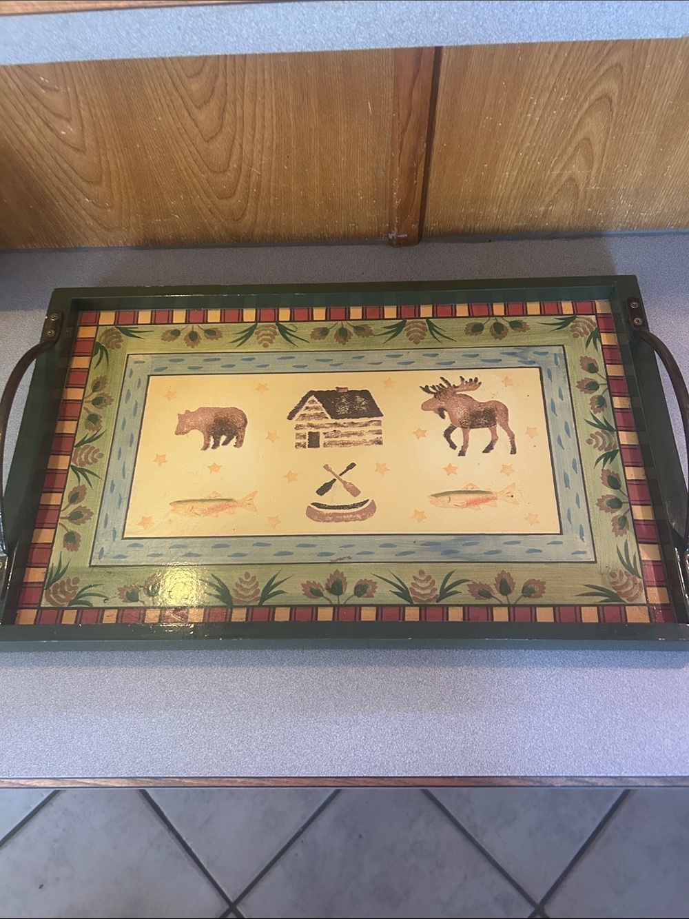 Vintage Rustic Wildlife Decorative Tray
